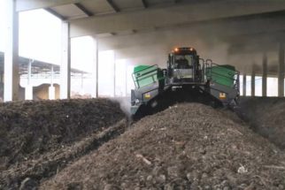 Windrows composting